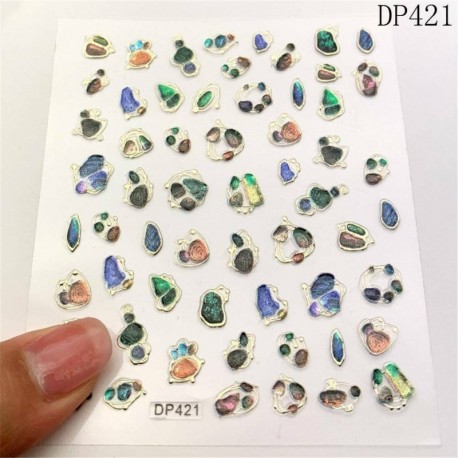 Ideiglenes köröm tetoválás - vízálló matrica - unisex - Pillangó mintás - DP421 verzió