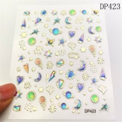 Ideiglenes köröm tetoválás - vízálló matrica - unisex - Pillangó mintás - DP423 verzió
