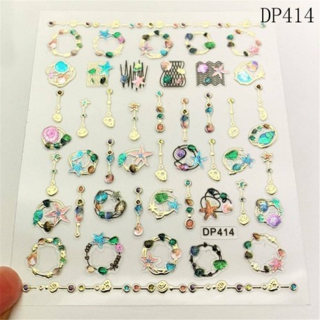 Ideiglenes köröm tetoválás - vízálló matrica - unisex - Pillangó mintás - DP414 verzió