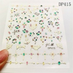 Ideiglenes köröm tetoválás - vízálló matrica - unisex - Pillangó mintás - DP415 verzió