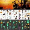 10 lapnyi - Sötétben világító - fluoreszkáló Halloween témájú ideiglenes Tetoválás - vízálló matrica - unisex