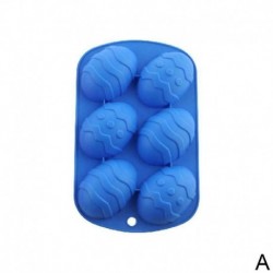 Kék - 6 adagos Húsvéti tojás alakú szilikon sütőforma