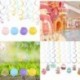 2 * 16PCS - Rajzfilm húsvéti tojás nyuszi spirál dísz boldog húsvéti party medál dekoráció