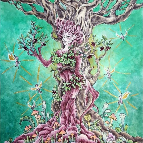 30 * Pink Dryad-X128 30 * 30 c ... - Körfúró gyémántfestés Handgemachte Wand Bastelsets Geschenk lakberendezési tárgyak