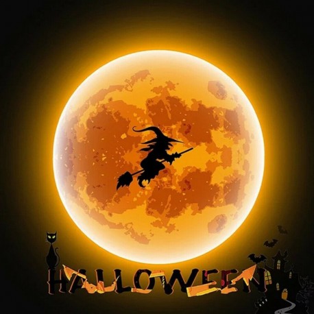 1 * Halloween-WX437 - Halloween 5D barkácsolási gyémántfestés teljes körű fúróhímzésű falikészlet