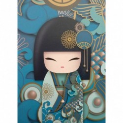 3 * Kokeshi baba 30 * 40cm - Gyémántfestés Kokeshi Doll 5D teljes kerek falú kép barkácskészlet 30x40cm