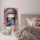 3 * Kokeshi baba 30 * 40cm - Gyémántfestés Kokeshi Doll 5D teljes kerek falú kép barkácskészlet 30x40cm