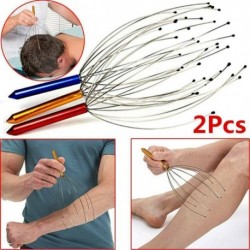 Nincs szín - 2db fejmasszírozó fém fejbőr nyak test természetes relaxációs fájdalomcsillapító kaparó Egyesült