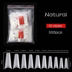 Natúr - 500db Műköröm - francia műköröm építéshez