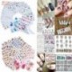 Ideiglenes köröm tetoválás - vízálló matrica - unisex - Színes madártoll mintás - Többféle mintával - A26 verzió