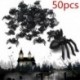 Nincs szín - 50 db kicsi fekete műanyag hamis pókjáték Halloween vicces tréfa tréfa