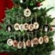 100db 15x12x3mm-es Szív alakú fa dísz - LOVE gravítozással - Ünnepi dísz - Karácsonyi dekoráció - 1