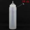 650ml-24oz - Műanyag átlátszó nyomó palackfűszer-adagoló Ketchup mustármártás 8-24oz
