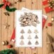 * 4 vegyes - 50db fa karácsonyfa dísz fa függő medálok karácsonyi otthoni party dekoráció