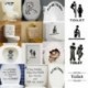 * 6 - WC-WC WC-matrica Vinyl Art kivehető fürdőszobai falfestmény Home DIY Decor