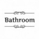 * 2 - WC-WC WC-matrica Vinyl Art kivehető fürdőszobai falfestmény Home DIY Decor