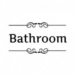 * 2 - WC-WC WC-matrica Vinyl Art kivehető fürdőszobai falfestmény Home DIY Decor
