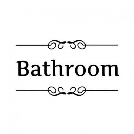 * 2 - WC-WC WC-matrica Vinyl Art kivehető fürdőszobai falfestmény Home DIY Decor