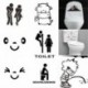 * 3 - WC-WC WC-matrica Vinyl Art kivehető fürdőszobai falfestmény Home DIY Decor