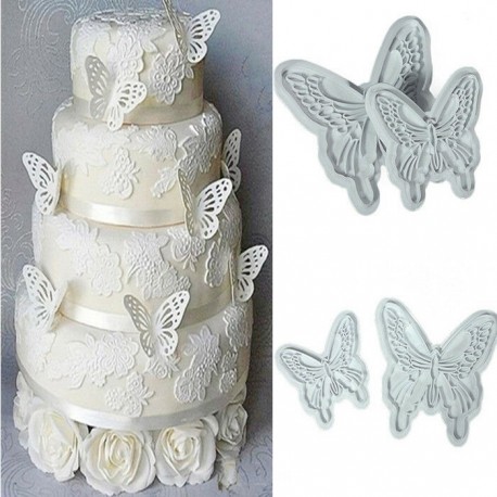 2db Pillangó alakú fondant forma