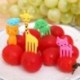 Nincs szín - 10db Bento aranyos állati étel gyümölcsszedők villák ebéddoboz tartozék dekor eszköz