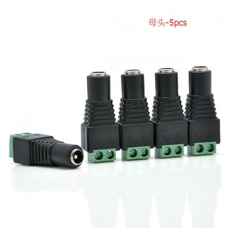 Női - DC 12 V-os tápfeszültség-csatlakozó adapter 5050 3528 LED-szalag fényforrásokhoz