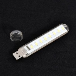 fehér - Mobile Power 8 LED LED lámpa USB LED lámpa világító számítógép Kis éjszakai fény