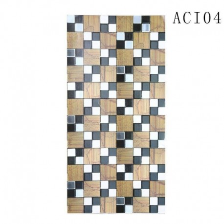 AC104 - 3D mozaik öntapadó fali csempe matrica vinil DIY fürdőszoba konyhai lakberendezés