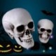 9 * 10 * 12,5 cm - Műanyag mini emberi koponya dekor prop csontváz fej Halloween kávézók dekoráció