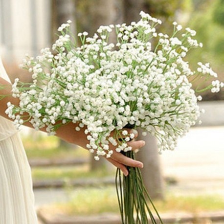 Nincs szín - Mesterséges gypsophila virág virág hamis selyem esküvői party csokor lakberendezés