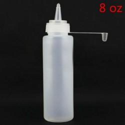 250ml-8oz - Tiszta műanyag szorítópalackos fűszeradagoló Ketchup mustármártás 8-24oz