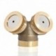 2 lyuk - Lyuk Sárgaréz Spray ködösítő fúvóka Sprinkler Head Garden Farm öntözőrendszer 1PC