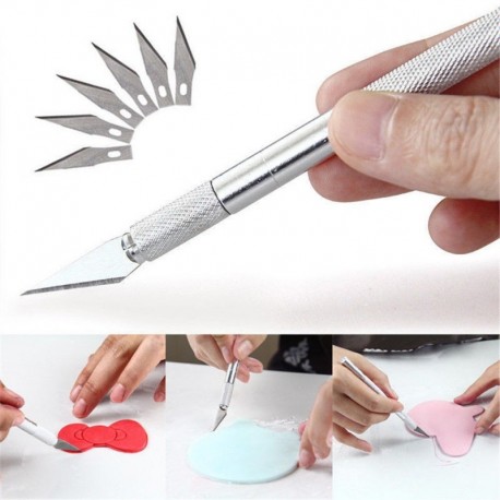 Nincs szín - 5db Hobby borotvakés szett penge tokkal sablon szett csomagďĽˆBlades Fit kés)