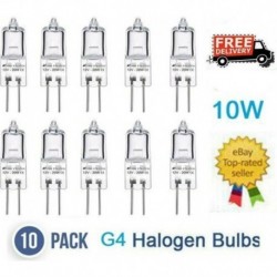 Nincs szín - 10db 10W halogén G4 12V átlátszó kapszula tompítható izzók, G4 alaplámpák UK