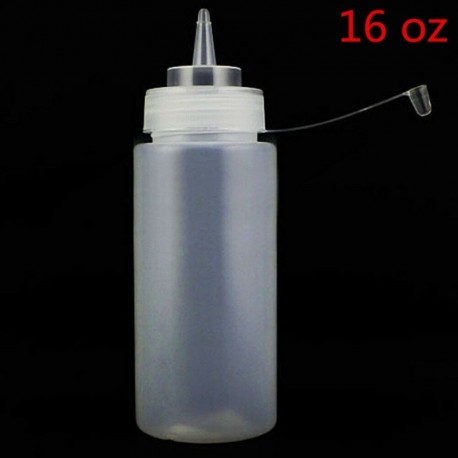 450ml-16oz - 8-32oz átlátszó műanyag préselő palackfűszer-adagoló Ketchup mustármártás JP