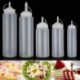450ml-16oz - 8-32oz átlátszó műanyag préselő palackfűszer-adagoló Ketchup mustármártás JP