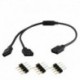 1-től 2-ig - 4 tűs RGB LED-elosztó csatlakozó kábelhuzal csatlakozó adapter az 5050 3528 Led szalaghoz