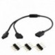 1-től 4-ig - 4 tűs RGB LED-elosztó csatlakozó kábelhuzal csatlakozó adapter az 5050 3528 Led szalaghoz
