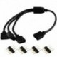 1-től 4-ig - 4 tűs RGB LED-elosztó csatlakozó kábelhuzal csatlakozó adapter az 5050 3528 Led szalaghoz