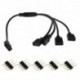 1-től 4-ig - 4 tűs RGB LED-elosztó csatlakozó kábelhuzal csatlakozó adapter az 5050 3528 Led szalaghoz