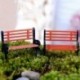 Nincs szín - 1db mini kerti dísz miniatűr park ülés pad kézműves tündér babaház dekoráció