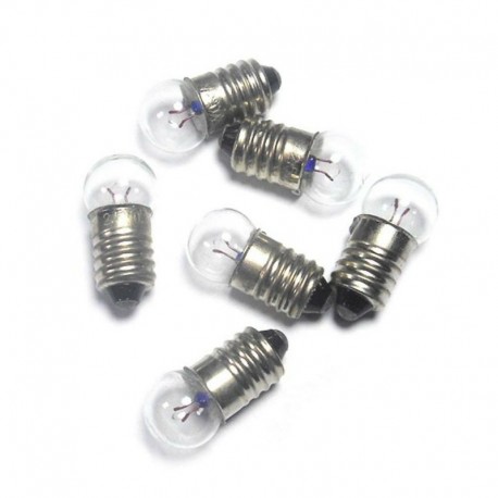 10 db - 5/10 / 20db E10 2.5V 0.3A csavaros lámpa elektromos izzó fizikai kísérlethez