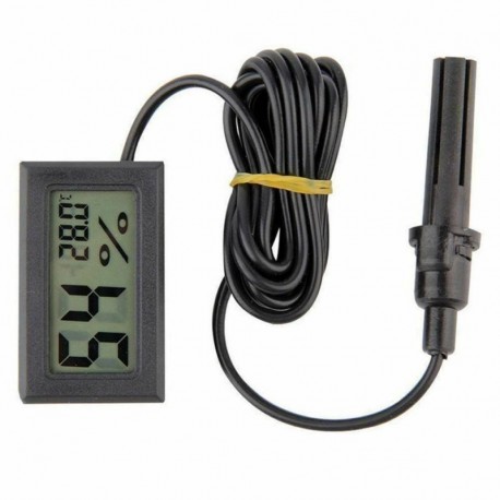 Nincs szín - Fekete mini digitális LCD kijelző hőmérő higrométer hőmérséklet-páratartalom mérő