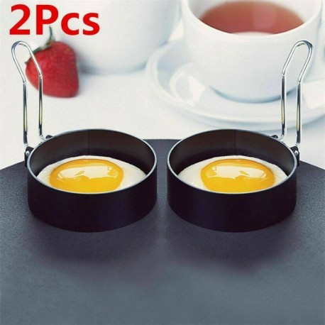 1db 90x21mm-es Kör alakú rozsdamentes acél palacsinta forma - tükörtojás forma - sütőforma