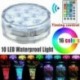 4 x fény   1x távirányító - 4db 10LED RGB merülő medence pezsgőfürdő SPA lámpa IR távoli tó fény
