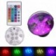 4 x fény   1x távirányító - 4db 10LED RGB merülő medence pezsgőfürdő SPA lámpa IR távoli tó fény