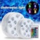 1 x fény   1x távirányító - 4db 10LED RGB merülő medence pezsgőfürdő SPA lámpa IR távoli tó fény