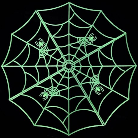 Nincs szín - Világító halloween pókháló szett világít a sötét fal matricák dekor matricák amerikai