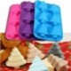 6 adagos Karácsonyfa mintás szilikon csokoládéforma - fondant forma