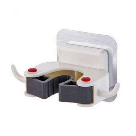 fehér - 1 * konyhai felmosó seprűtartó falra szerelhető szervező kefe tároló fogasállvány eszköz